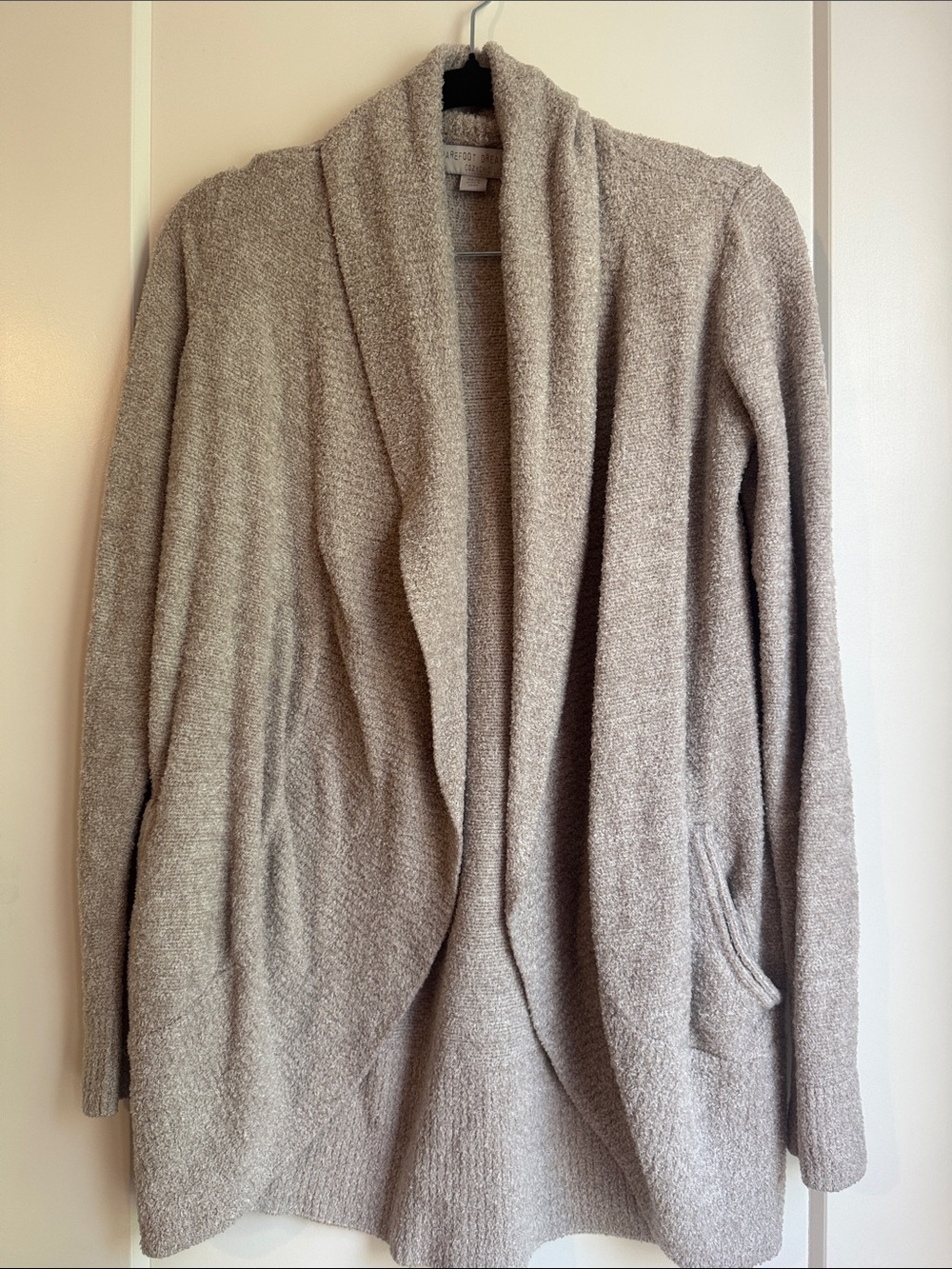 Barefoot Dreams Cozy Open-Shawl Cardigan - Grey